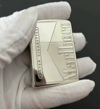 Zippo Silver Marlboro Flowers