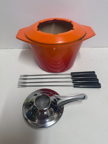 Creuset cast iron fondue - cast,