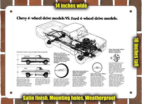Metal sign 1971 chevrolet - metal,