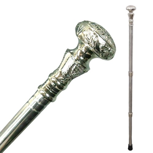 Stylish steel walking stick - steel,