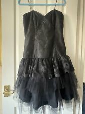 Black Lace & Net Vintage Party Dress 1980s by  Katie’s Ideal For Steampunk