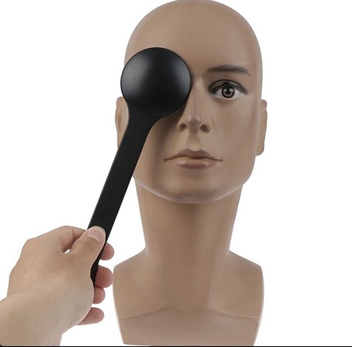 Black plastic eye occluder - occluder,