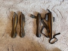 Antique 2 Pairs Wooden Ice