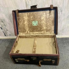 Vintage leather travel trunk - travel,