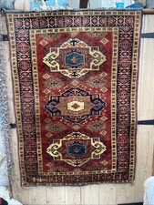 Old Rug Kazak Hand Knotted Rug
