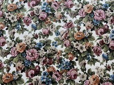 Lovely unused Sanderson 'Penshurst' linen union vintage floral fabric, by the M