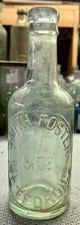 1920’s Old Aqua Glass Beer Bottle - SMITH FOSTER & Co., RETFORD￼  (H722)