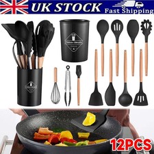 12 Pcs Kitchen Utensils Set Silicone Cooking Nonstick Spatula Turner Spoon Tools