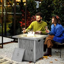 Gas Fire Pit Tabletop 40,000 BTU Outdoor Dining Table Smokeless Patio Heater