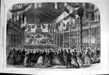 Original Old Antique Print