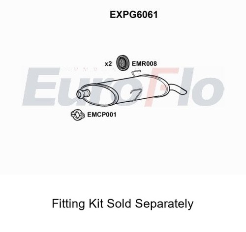 Rear muffler silencer - rear,