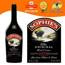 PERSONALISED LIQUER IRISH CREAM BOTTLE LABEL BIRTHDAY ANY OCCASION GIFT