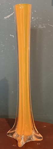 Yellow tall skinny fluted - fluted, vase