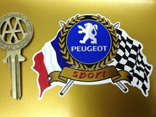 PEUGEOT SPORT Flags & Scroll classic car sticker 205 306 207 307 GTi Rallye