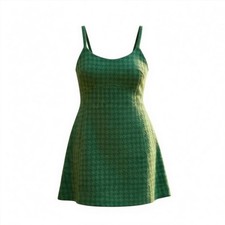 Bershka Green Houndstooth