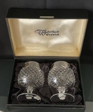 Waterford Crystal “Alana” Brandy Balloons X 2 In Harrods Presentation Box