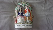 Rare Antique Staffordshire Flatback - Fortune Teller