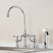 Brass 2-Handles Bridge Kitchen