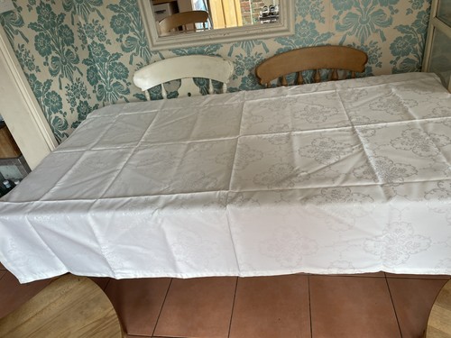 Large crisp white damask - crisp,