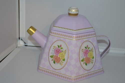 Pink floral novelty teapot - novelty,
