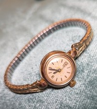 Vintage 1940s 1950s Omega Automatic Ladymatic Gold Ladies Dress Wristwatch Watch