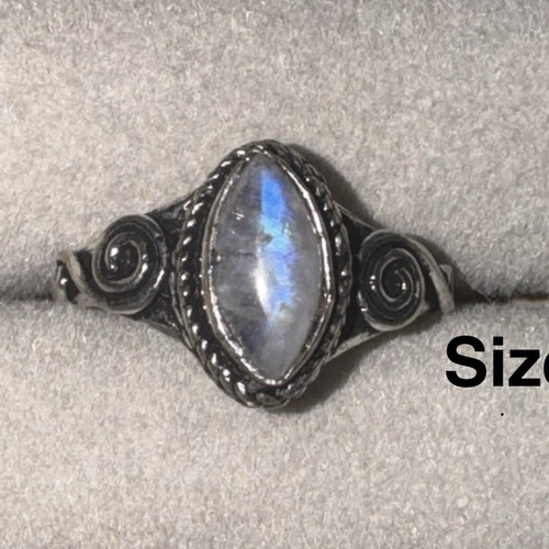Oval labradorite gemstone ring - gemstone,