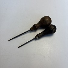 Vintage Awl Set Wood Handle