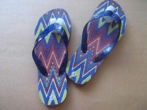 Fancy printed flip flops tongs - flip, flops/tongs