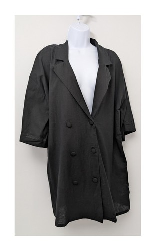 Prettylittlething black linen - black,