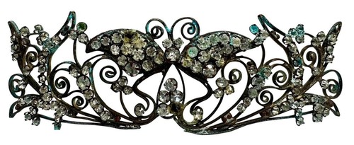 Antique rhinestone headpiece - antique,