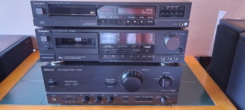 Technics amp tape deck - deck,, cd