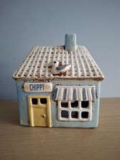 Village pottery blue chippy - pottery,