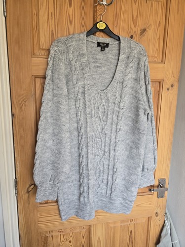 Womens lipsy grey chunky knit - womens,