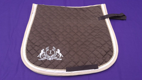 Full size brown quilted padded - brown,