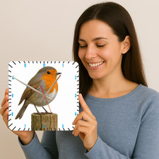Bird Wall Clock – Custom Photo Option – 12 UK Garden Birds – 2 Sizes