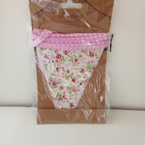 Fabric bunting vintage floral - fabric,
