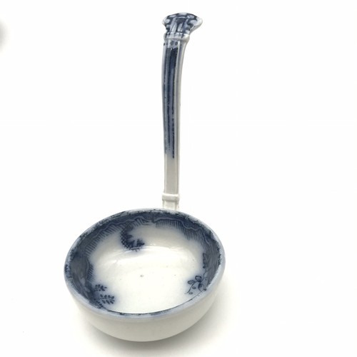 Small antique blue flow sauce - antique,