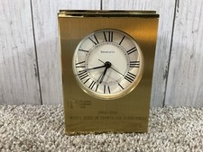 TIFFANY & CO Quartz Swiss Made Table Clock Works Great New Battery Monogrammed