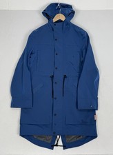 Hunter Parka Jacket Fishtail Waterproof Long Coat Blue Size 38 Medium
