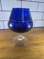 Vintage Bohemian Glass Cobalt