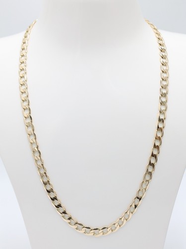Gold curb link - gold, chain