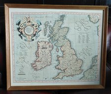 Map Of The BRITISH ISLES from MERCATOR'S Atlas 1595 British Museum Reproduction