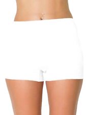 Ladies Hot Pant High Waist Womens Underwear Plain Seamless Stretch Boxer Shorts