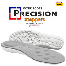 WORK BOOTS ORTHOTIC FOOT ARCH HEEL SUPPORT SHOE INSERTS MASSAGING GEL INSOLES