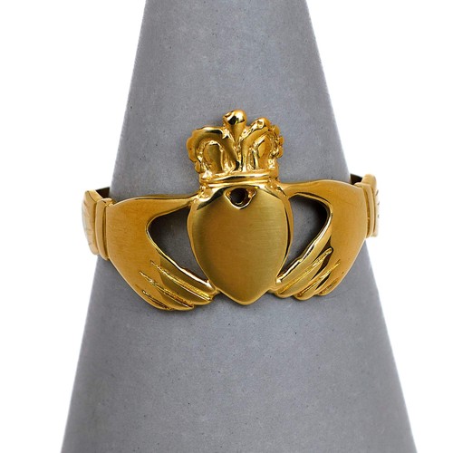 Pre owned 9ct gold claddagh - pre-owned,