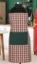 Cotton Christmas Check with Adjustable Buckle Apron