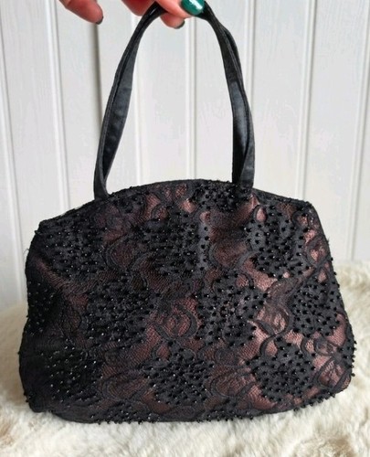 Jeff black beaded - black, lace