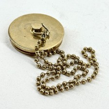 VINTAGE BRASS SINK DRAIN PLUG POLISHED BRIGHT BRASS STOPPER TO FIT 4CM HOLE