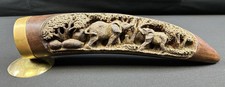 RARE Hand Carved Wooden Tusk