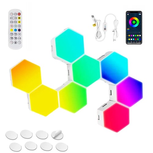 16x led hexagon - light, panels